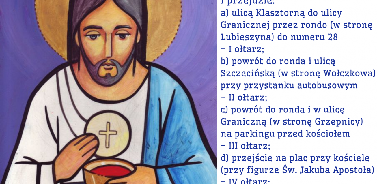 Grafika Zaproszenie na Boże Ciało 2025