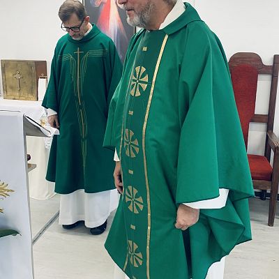 Powitanie o. Jerzego w parafii. grafika